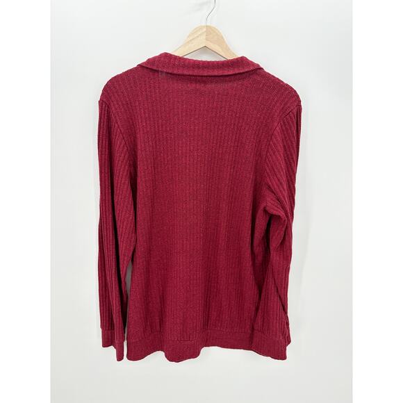 Torrid Red Relaxed Fit Super Soft Plush Rib Quarter Zip Sweatshirt Women Size 2X - Picture 2 of 9